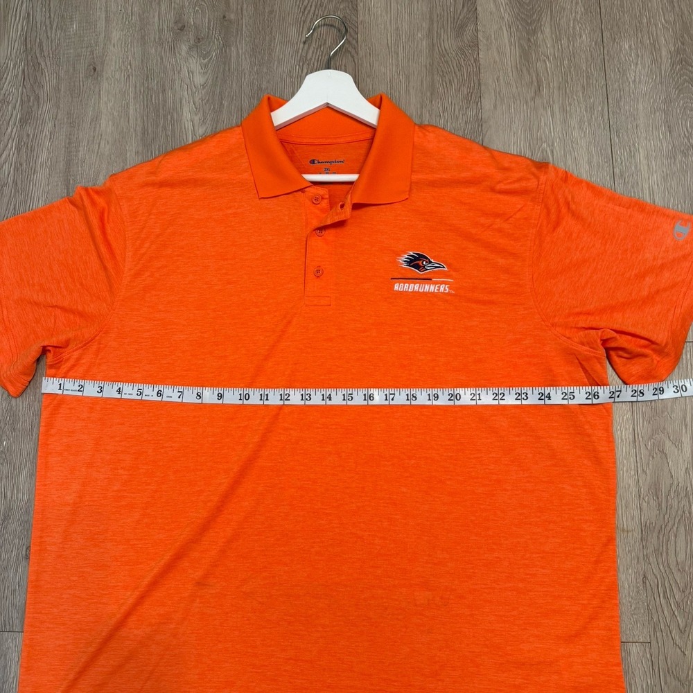 Champion NCAA UTSA Men's Collar Short Sleeve Polo 2XL Orange Game Day Football - Picture 9 of 12